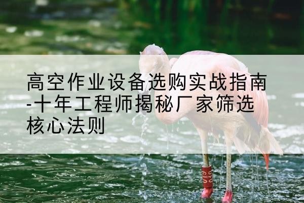 镇安剪叉式升降机厂家-高空作业设备选购实战指南-十年工程师揭秘厂家筛选核心法则