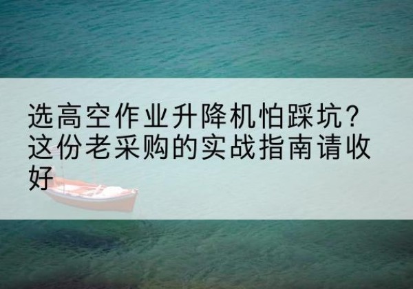 镇安高空作业升降机厂家推荐-选高空作业升降机怕踩坑？这份老采购的实战指南请收好